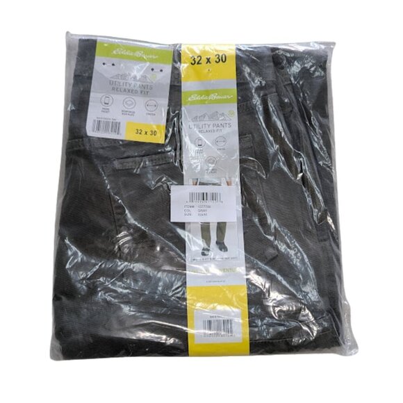 Eddie Bauer Men’s Utility Pants Bundle – 2 Pairs NWT (Brown + Gray), Size 32x30 - Picture 2 of 5